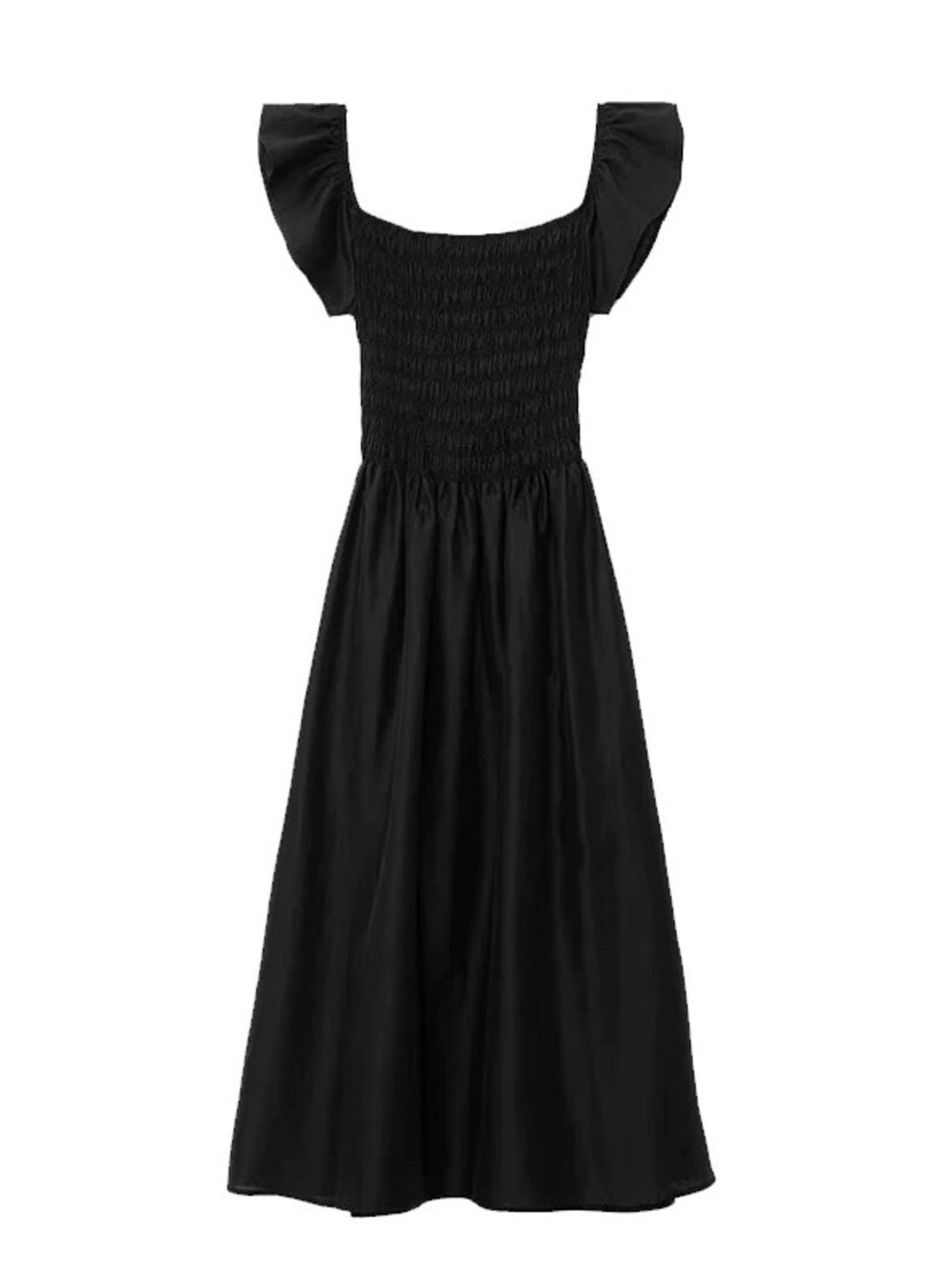 Toteme Tea length smock dress in black, US2 4 6